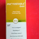 Photostable Gold Matte Finish Sunscreen Gel